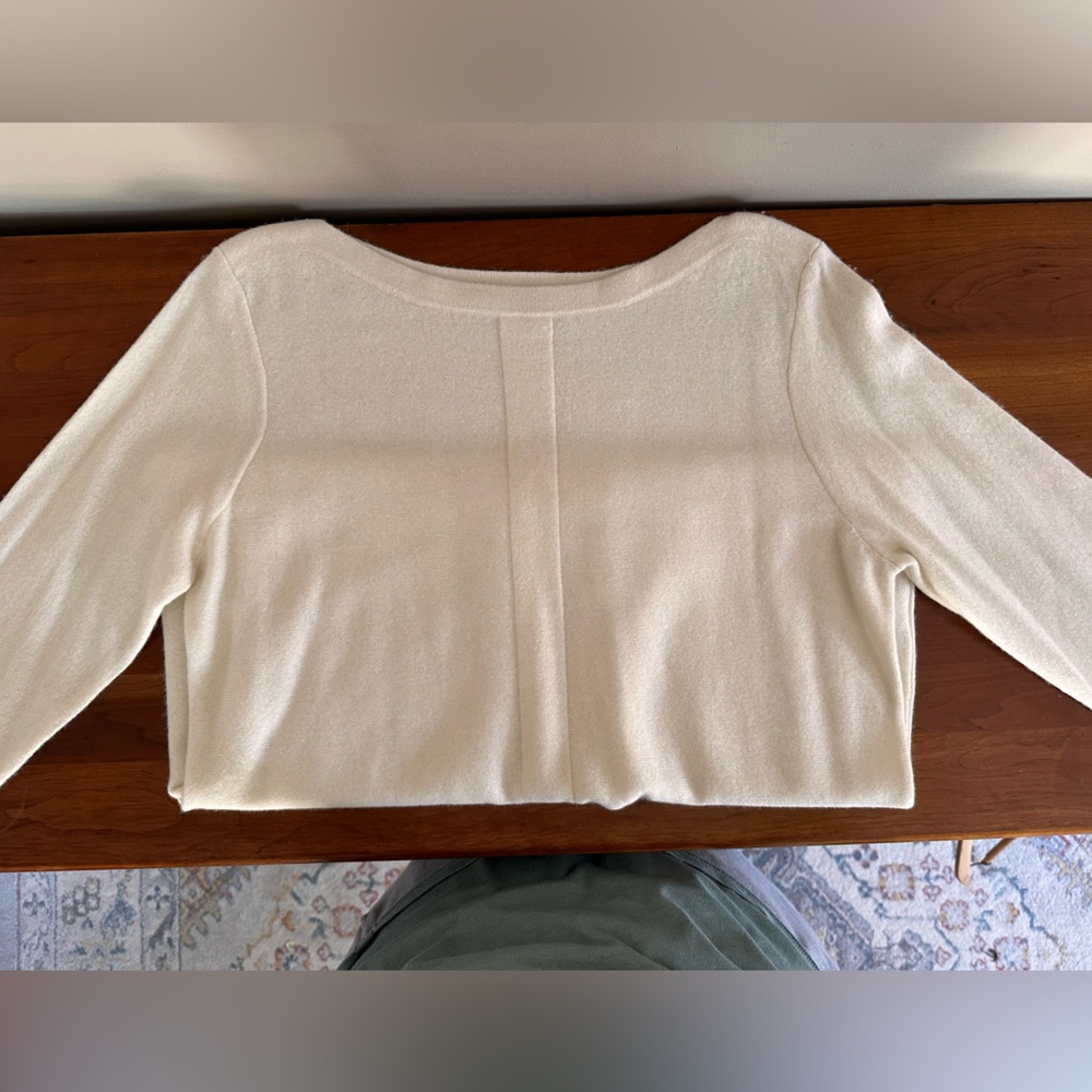 Cream Cashmere 3/4 Sleeve Sweater
